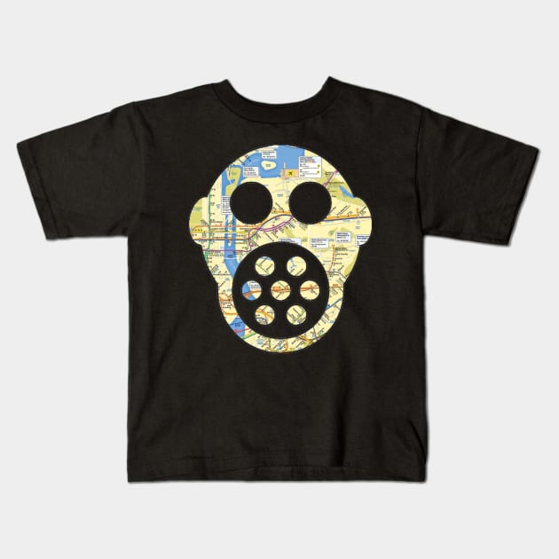 NYC Subway map Kids T-Shirt by Black mask brand